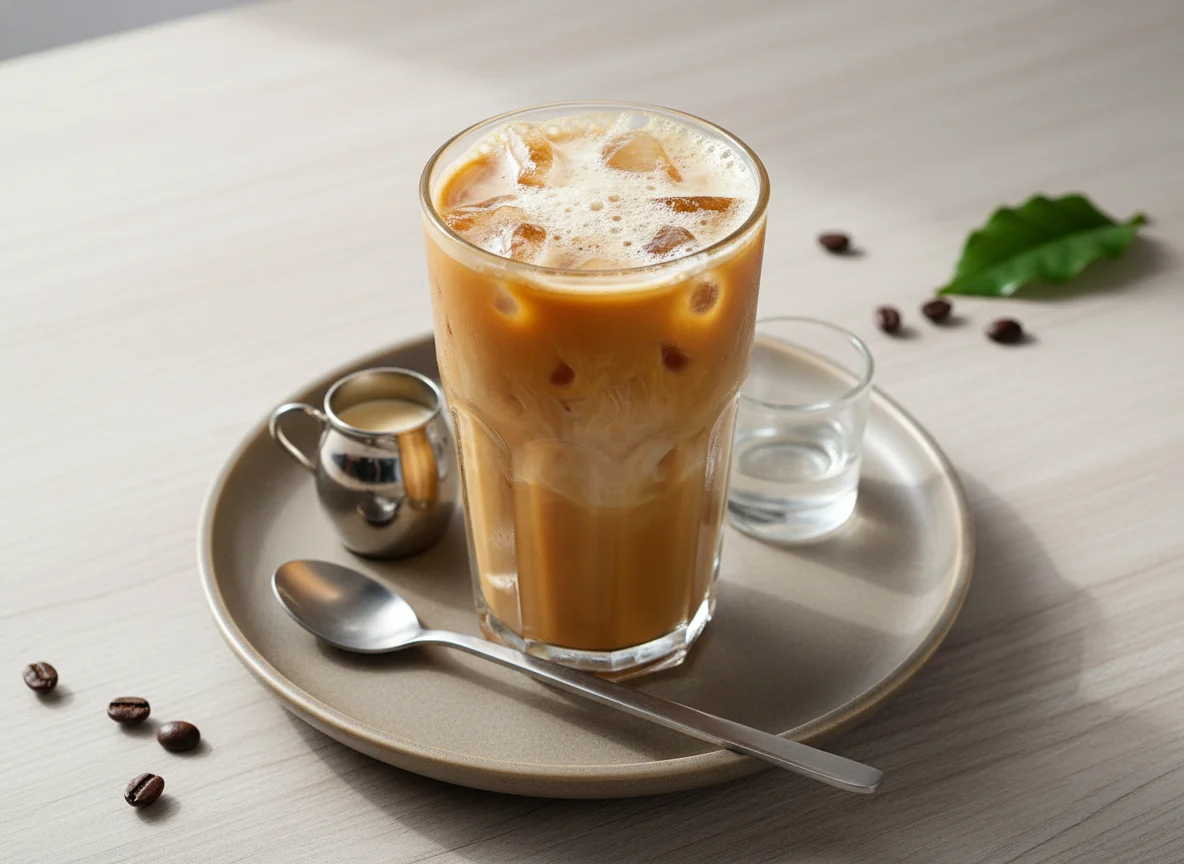 Thai Iced Coffee with Milk photo