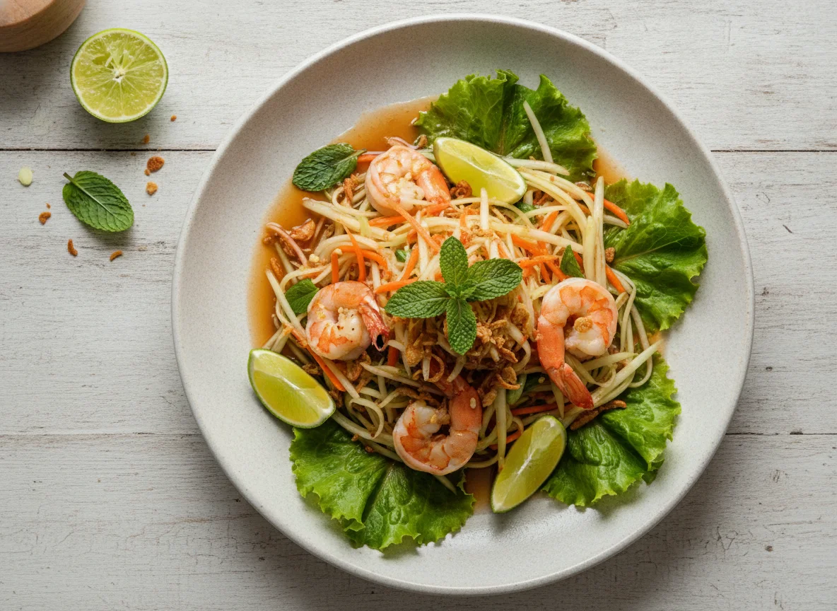 Thai Papaya Salad with Shrimp photo