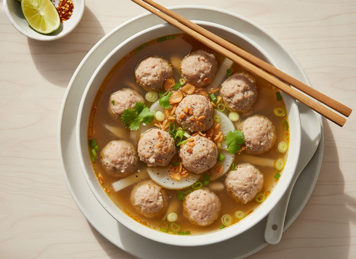 Thai Pork Ball Soup photo
