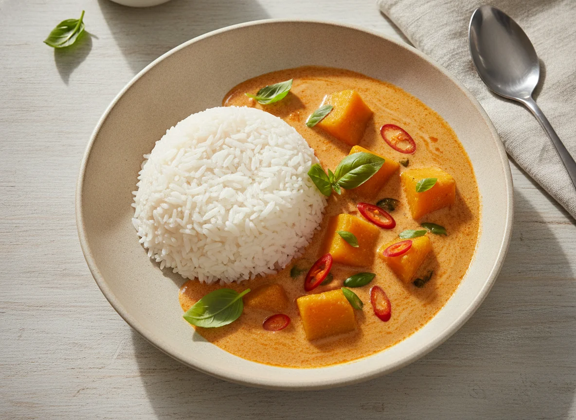 Thai Red Curry with Rice photo