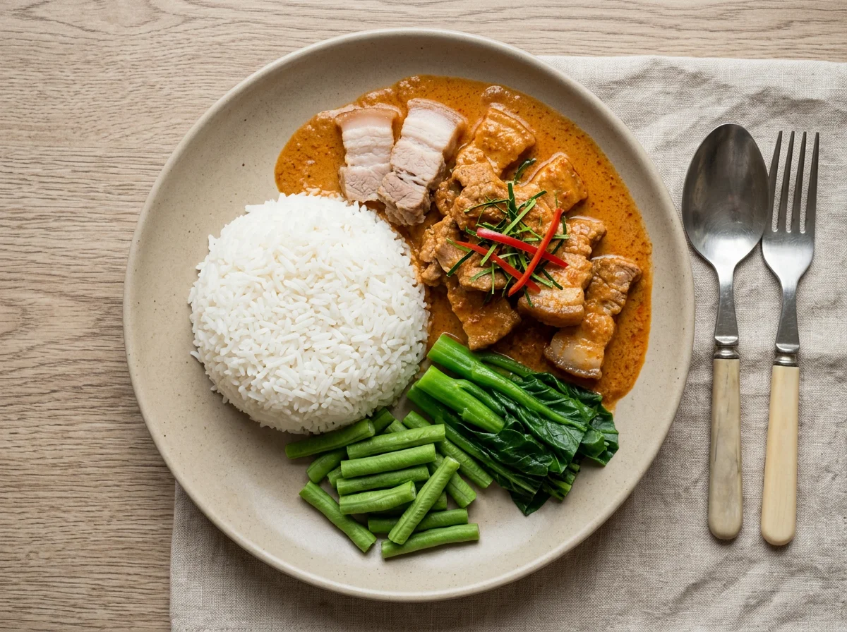 Thai Rice with Curry and Pork photo