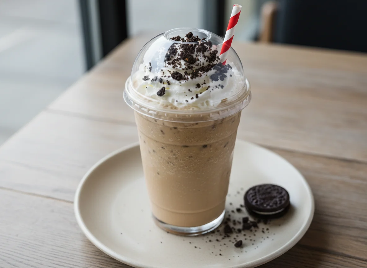 Tim Hortons Iced Capp with Whipped Cream and Cookie Crumbs photo