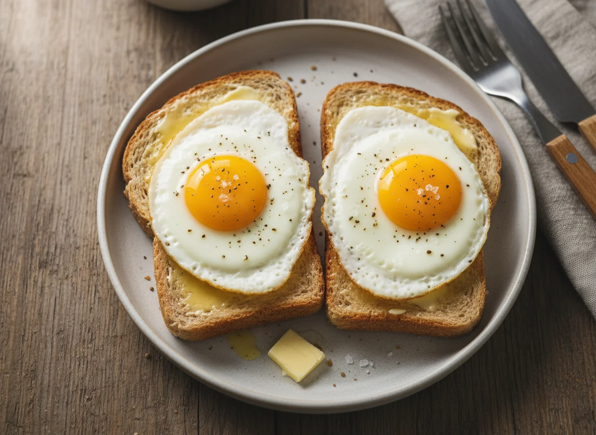 Toast and Fried Eggs photo