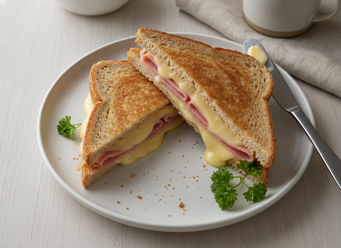Toasted Ham and Cheese Sandwich photo