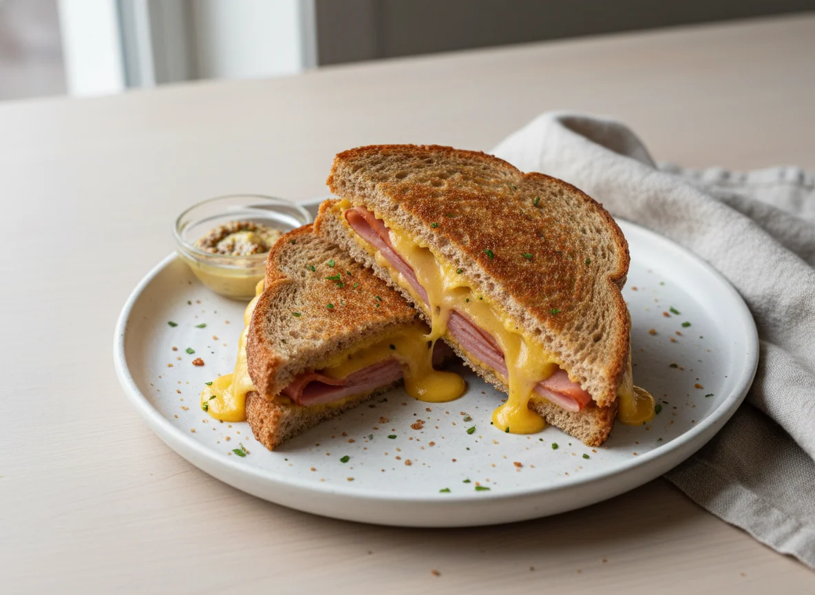 Toasted Ham and Cheese Sandwiches photo