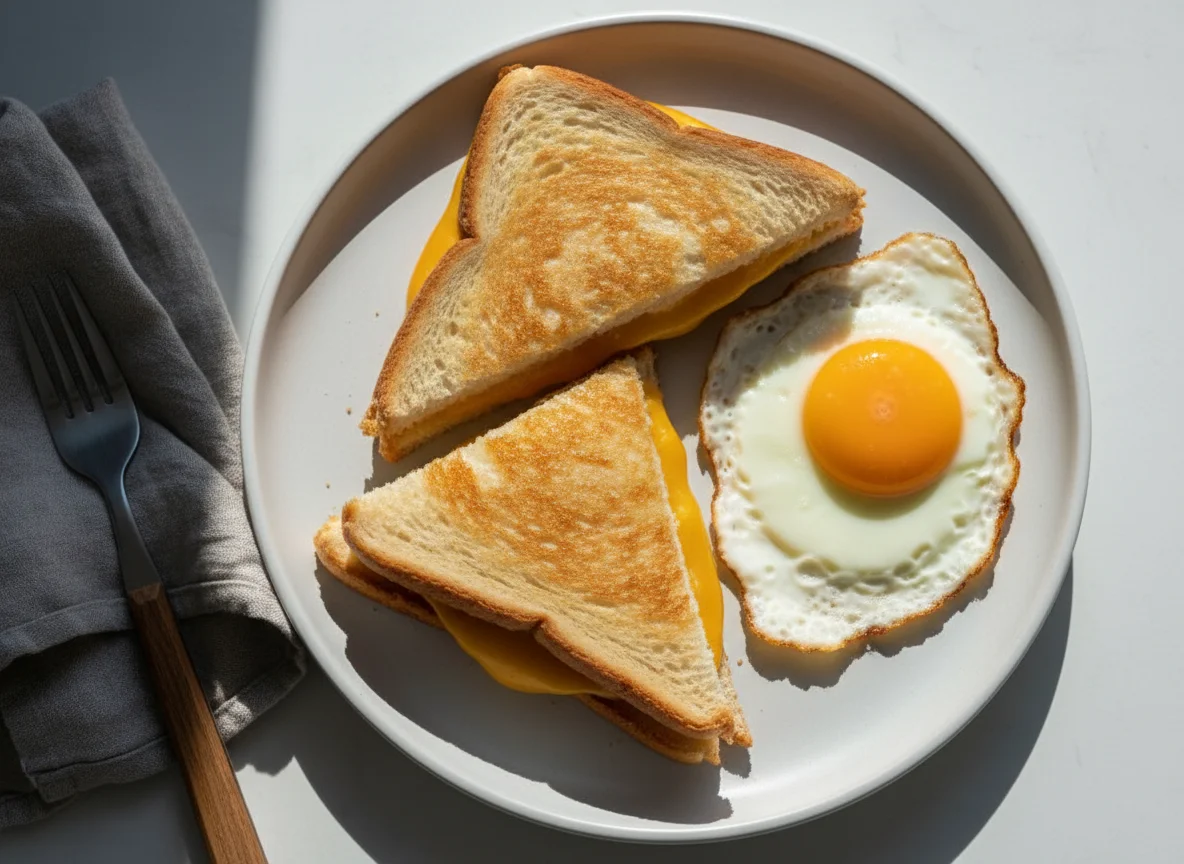Toasted Sandwiches and Fried Egg photo