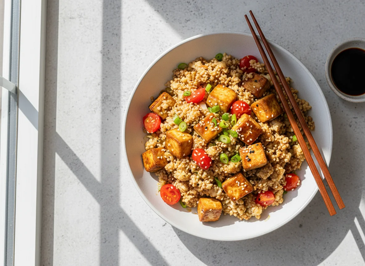 Tofu and Cauliflower Rice Stir-fry photo