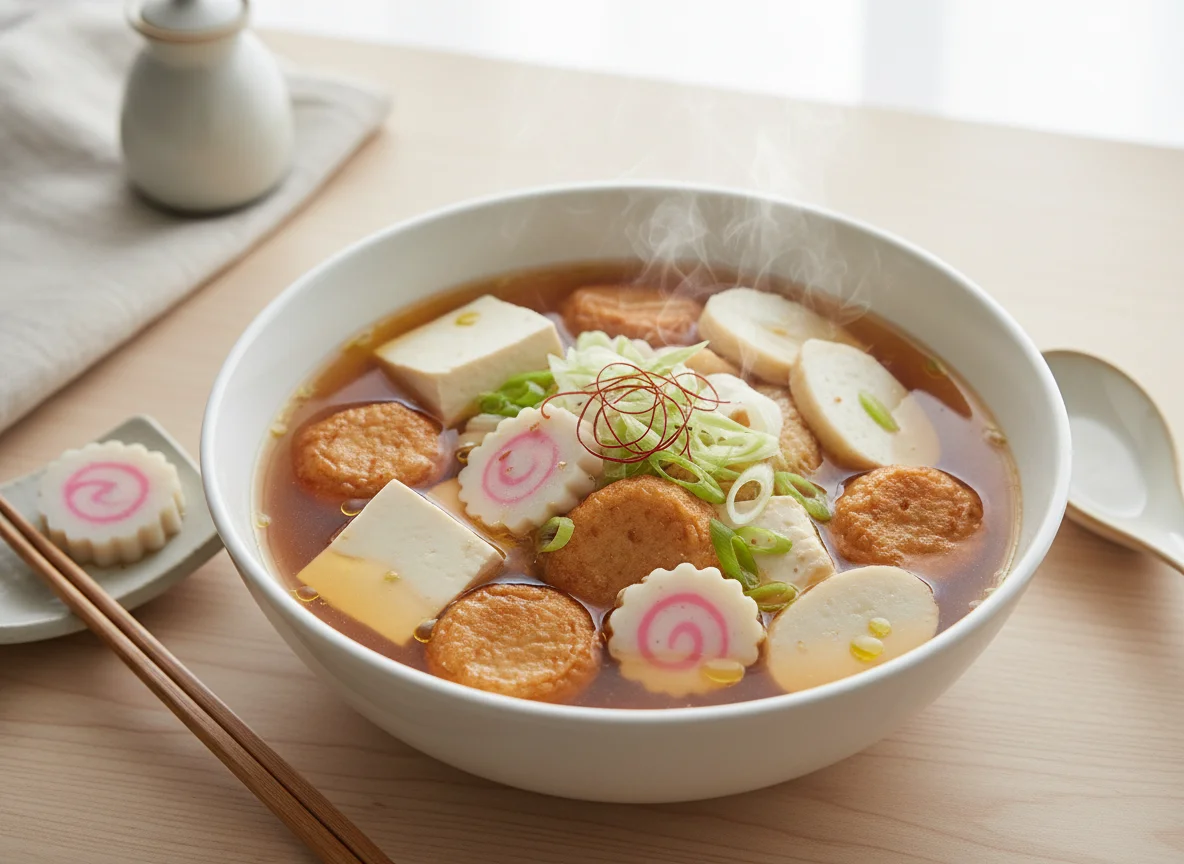 Tofu and Fish Cake Soup photo