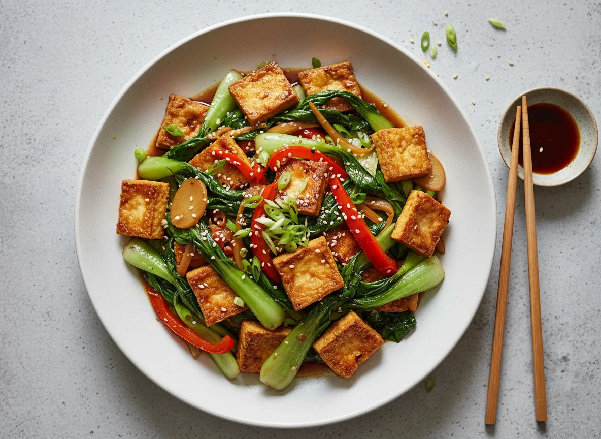 Tofu and Greens Stir-fry photo