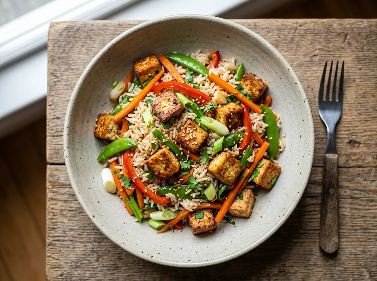Tofu and Rice Stir-fry photo