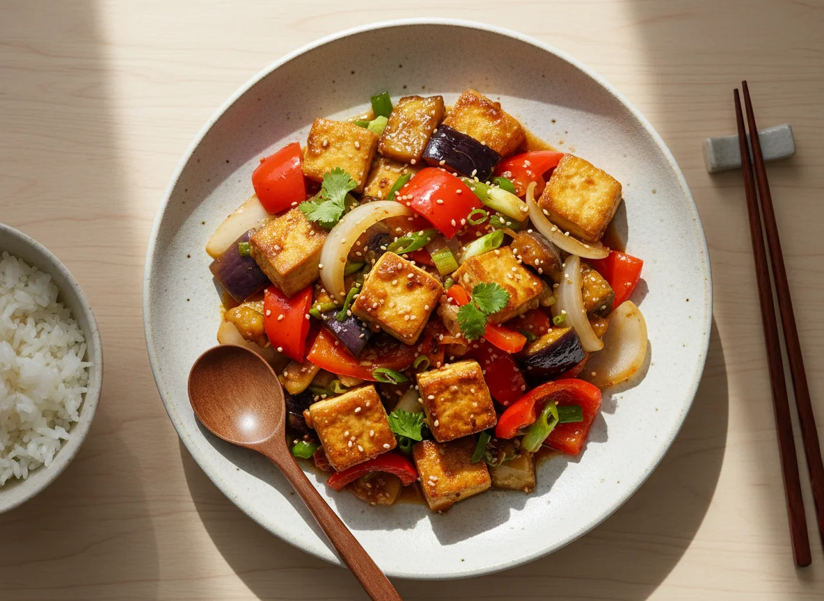 Tofu and Vegetable Stir-fry photo