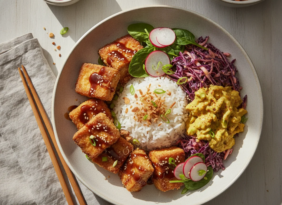 Tofu Don Veganské photo