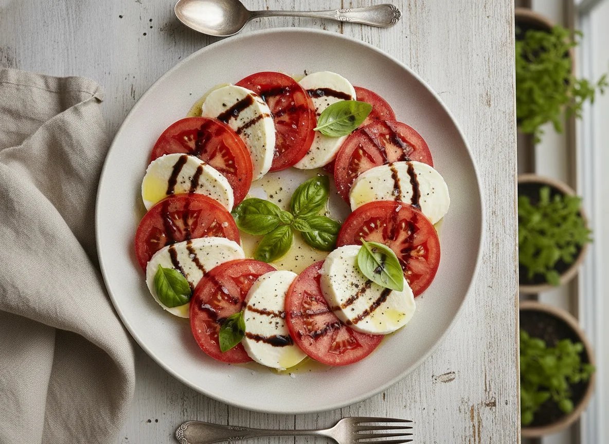 Tomato and Mozzarella Salad with Balsamic Dressing photo