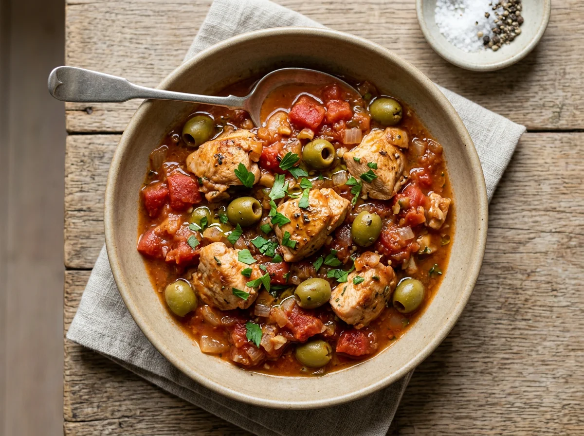 Tomato and Olive Stew with Chicken photo