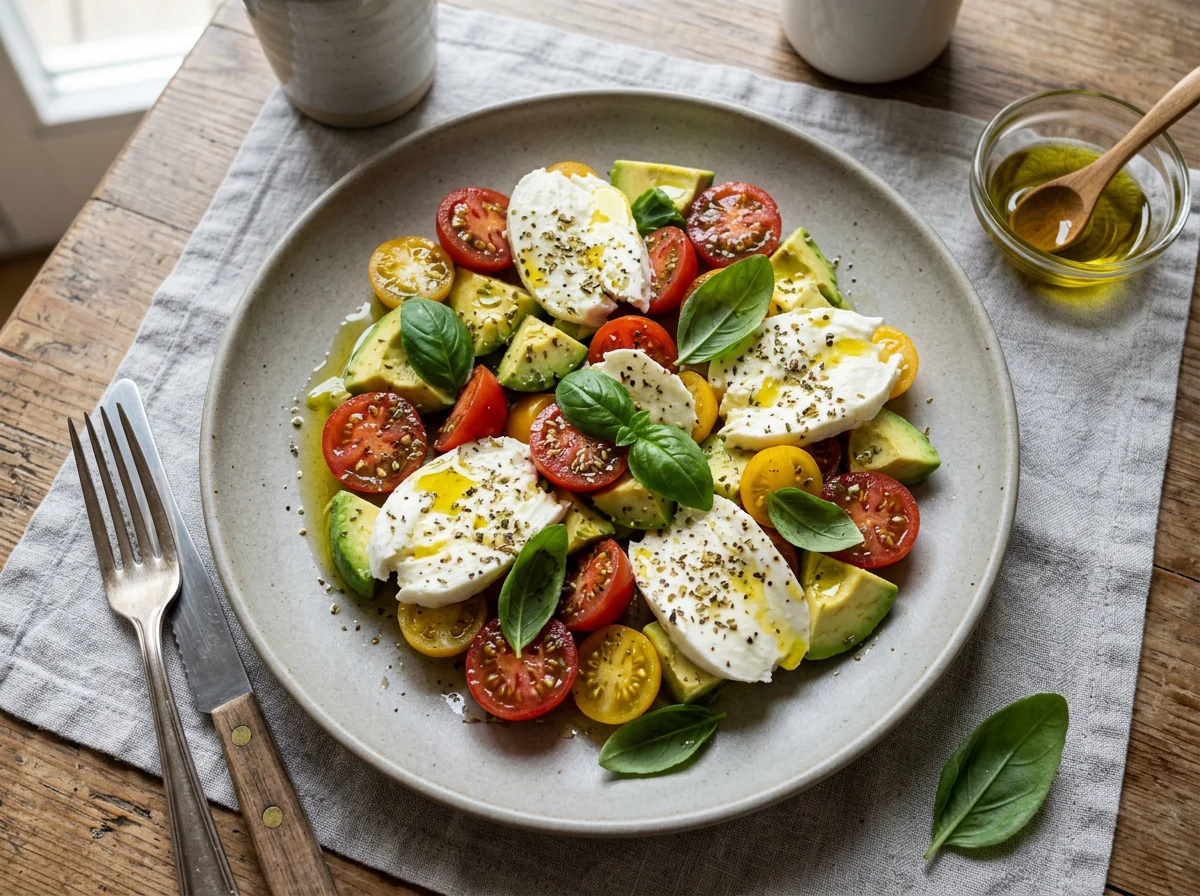 Tomato, Avocado, and Mozzarella Salad photo