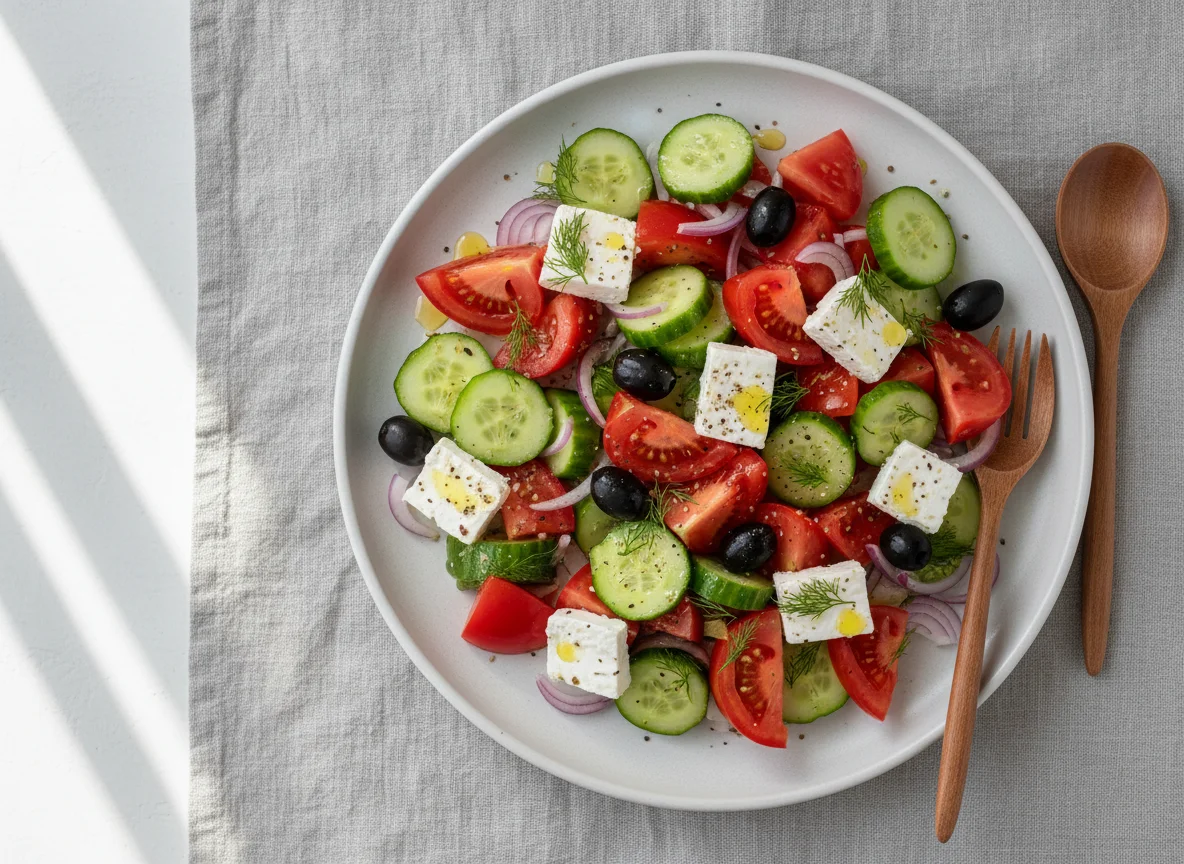 Tomato, Cucumber, and Feta Salad photo