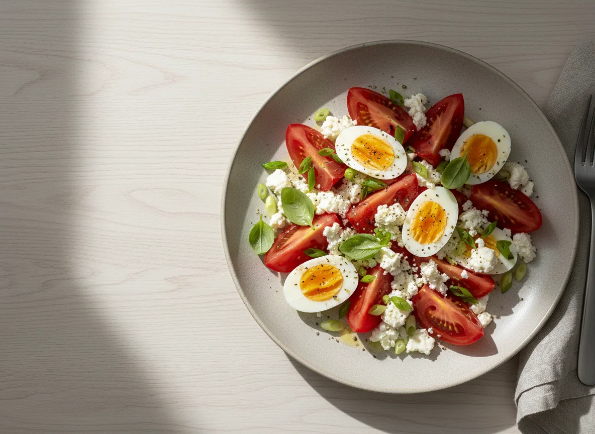 Tomato, Egg, and Feta Salad photo