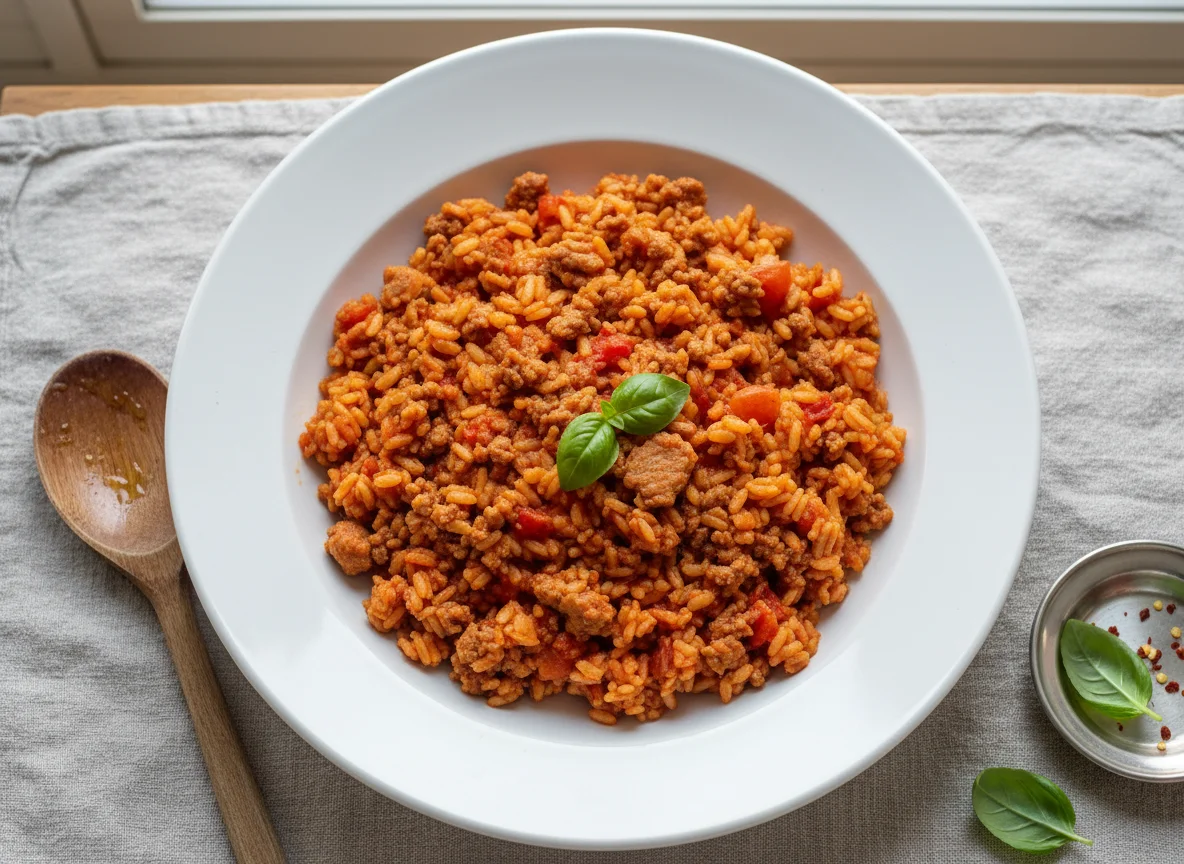 Tomato Rice with Ground Meat photo
