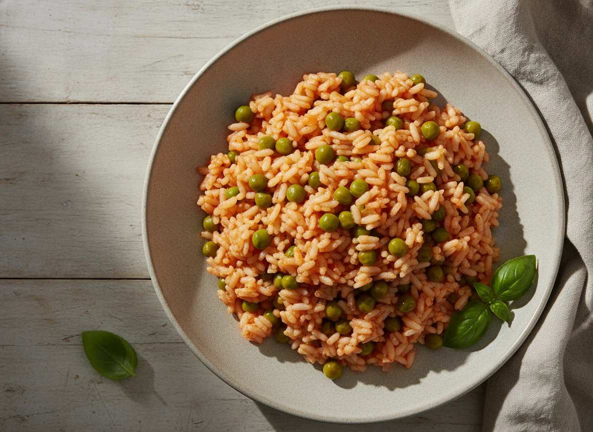 Tomato Rice with Peas photo