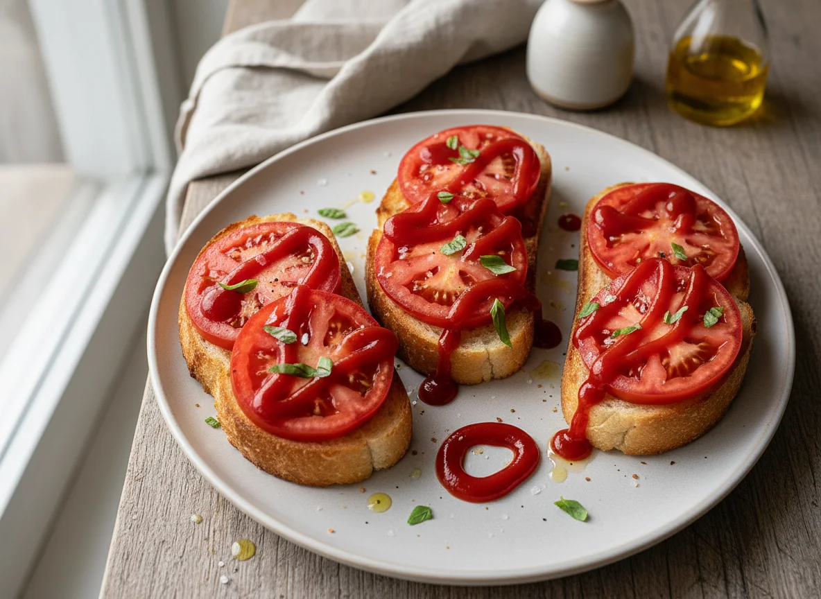 Tomato Toast with Ketchup photo