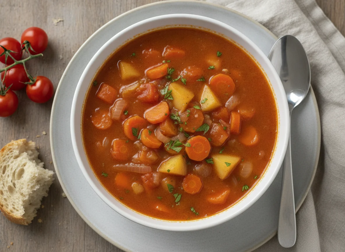 Tomato vegetable soup photo