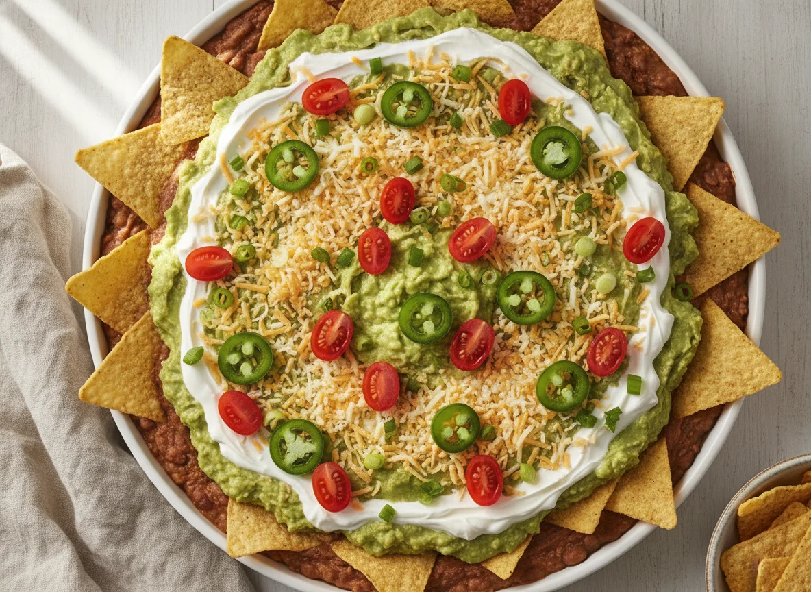Tortilla Chips with 7-Layer Dip photo