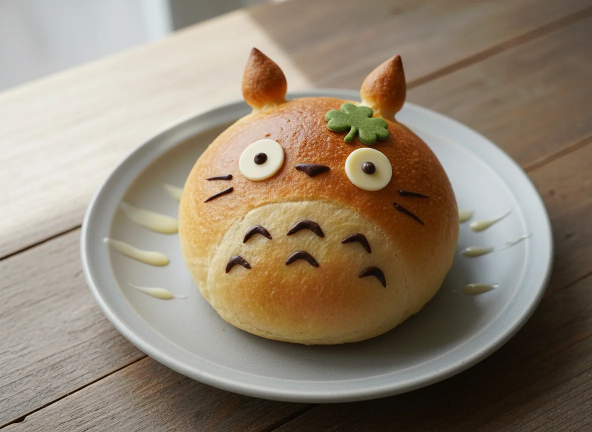 Totoro Shaped Sweet Bun photo