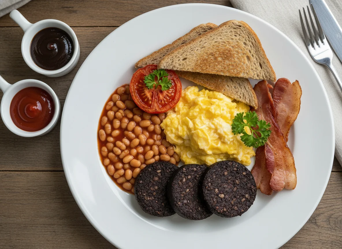 Traditional British Breakfast Plate photo