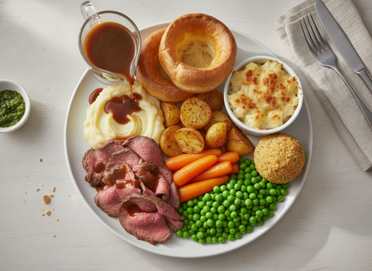 Traditional British Sunday Roast photo