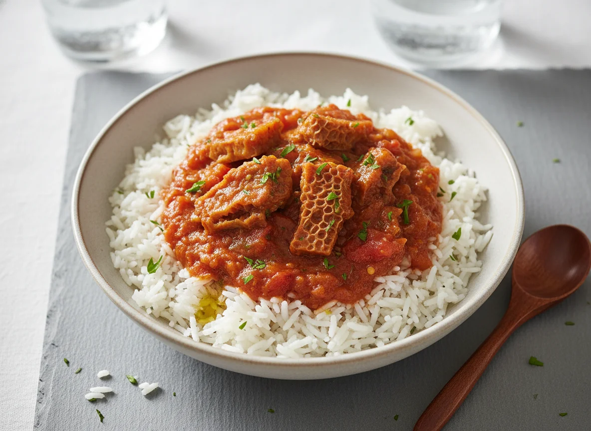 Tripe and Rice with Tomato Sauce photo