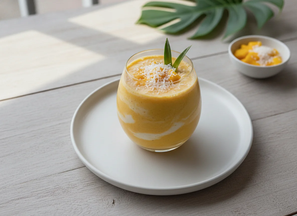 Tropical Mango Coconut Smoothie photo