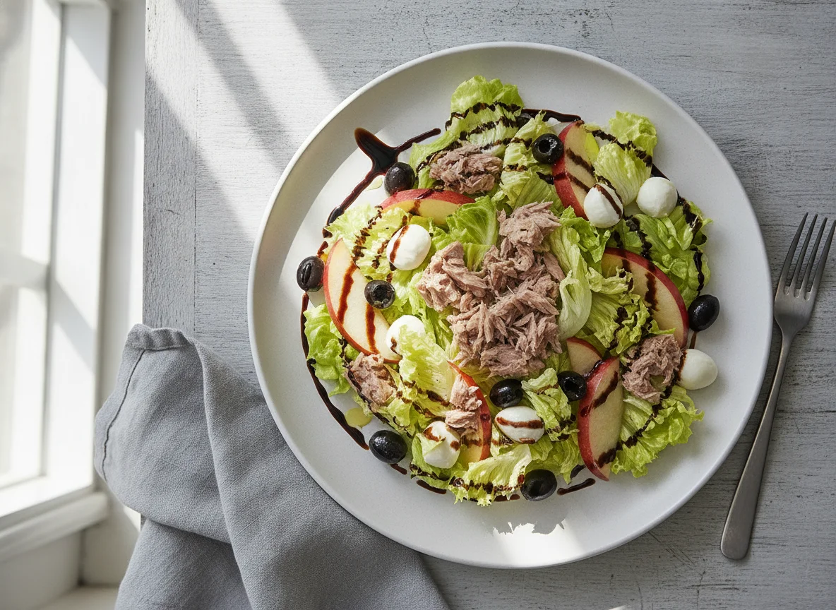 Tuna and Apple Salad with Balsamic Glaze photo