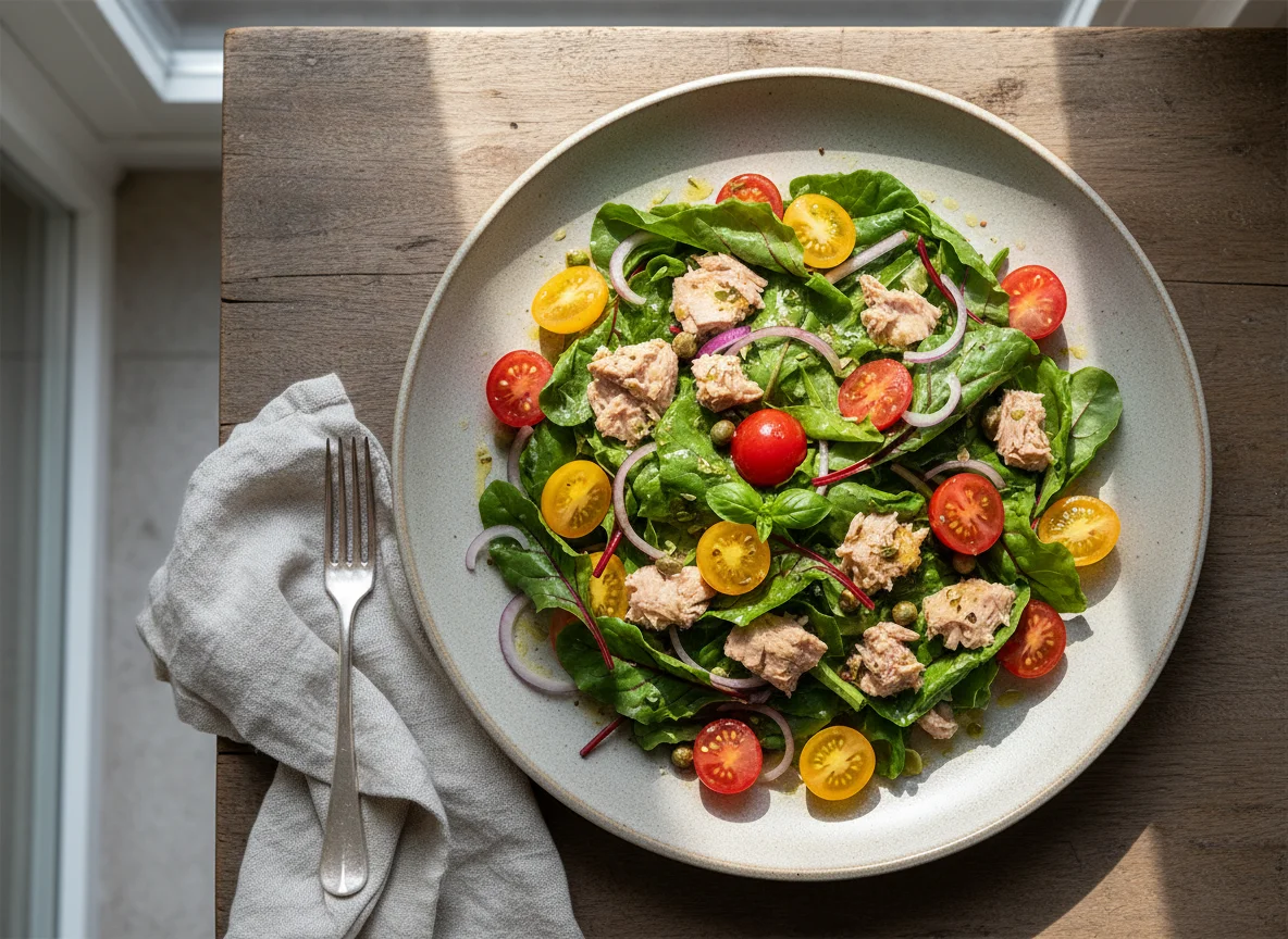 Tuna and Beet Greens Salad photo