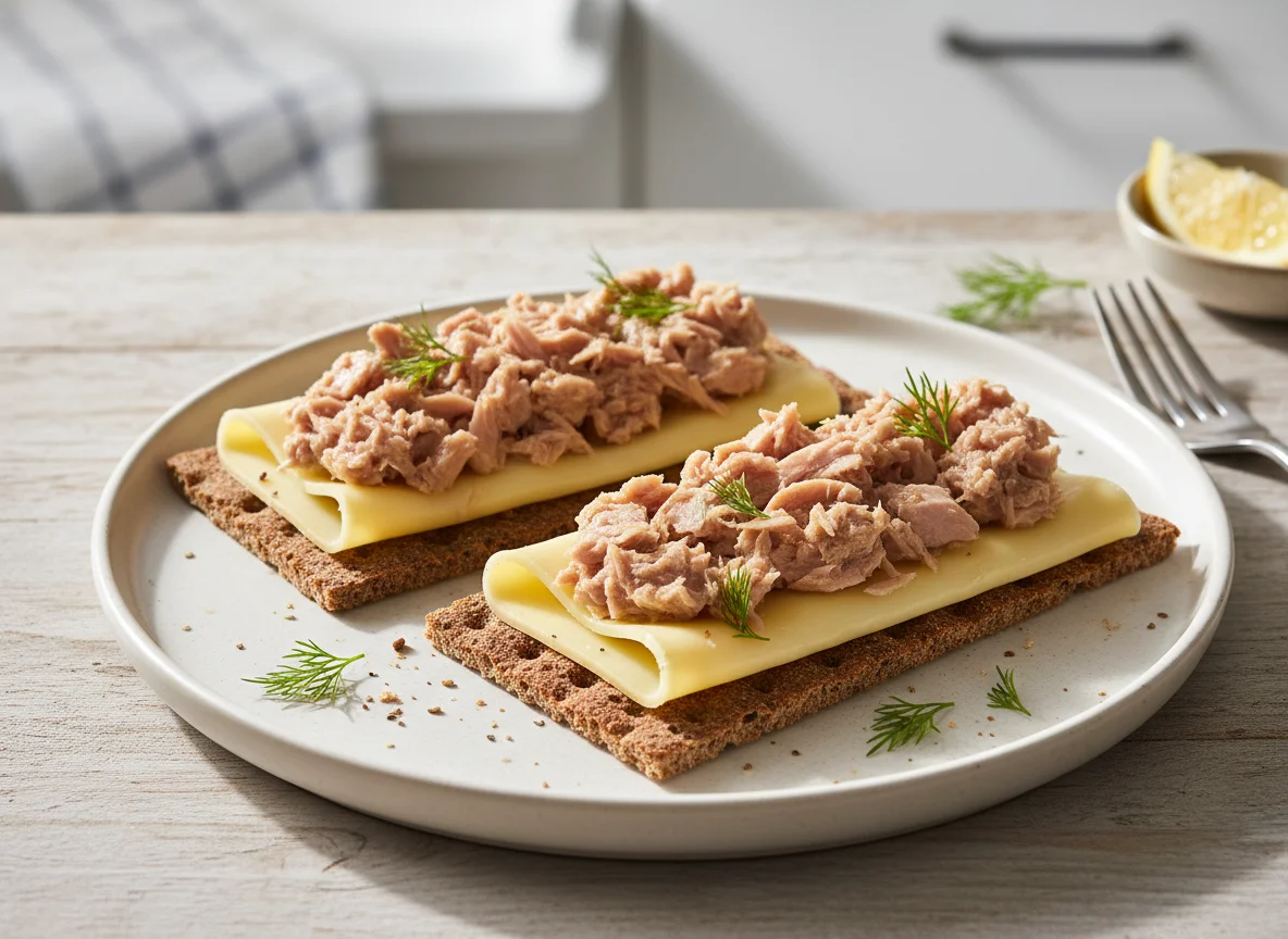 Tuna and Cheese Crispbread photo