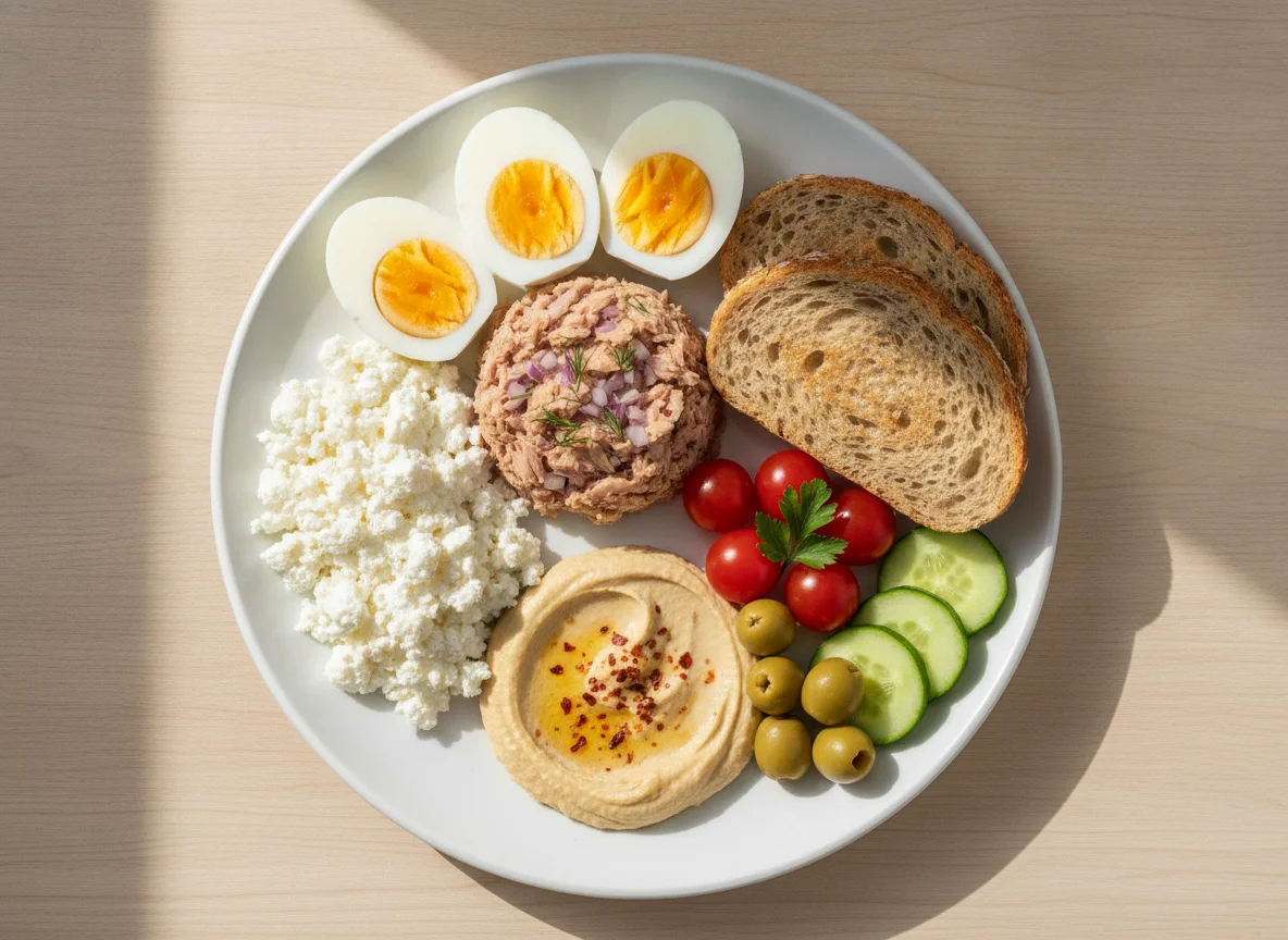 Tuna and Egg Protein Plate with Cottage Cheese photo
