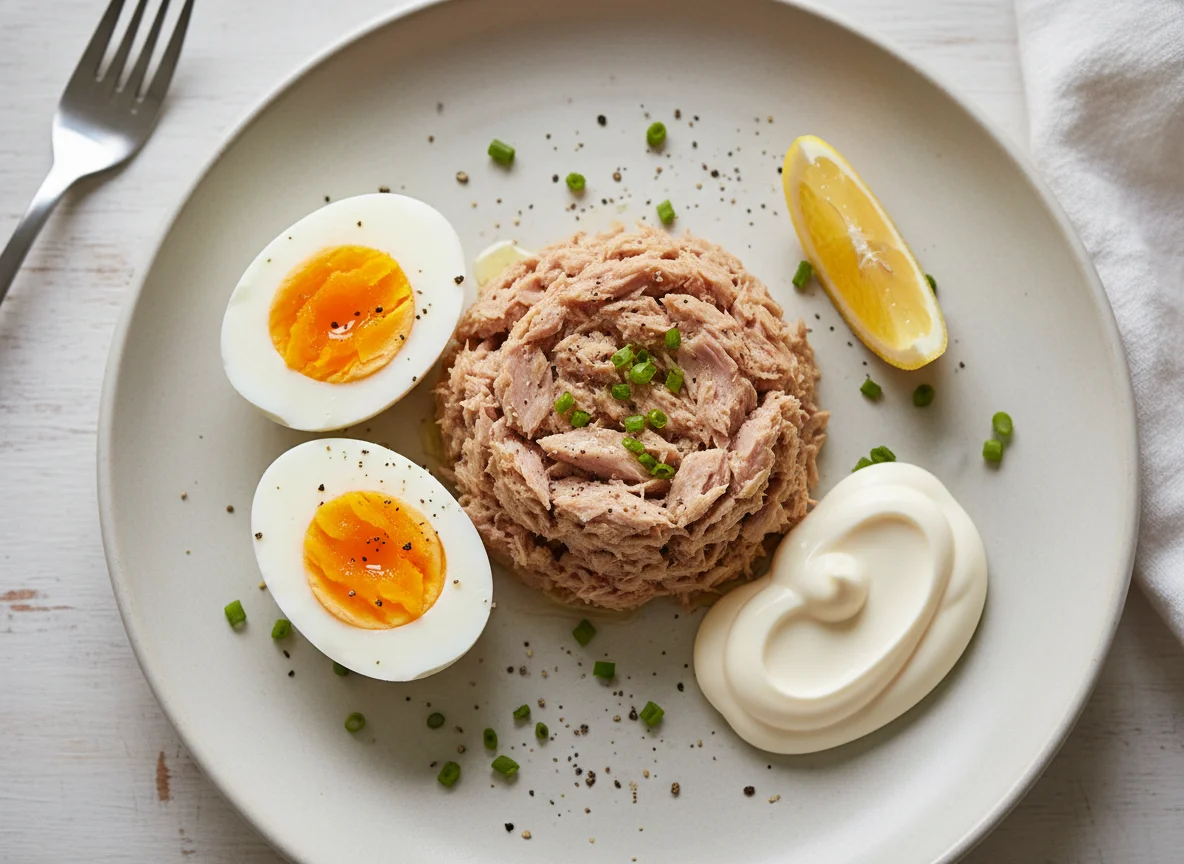 Tuna and Egg Salad Components photo