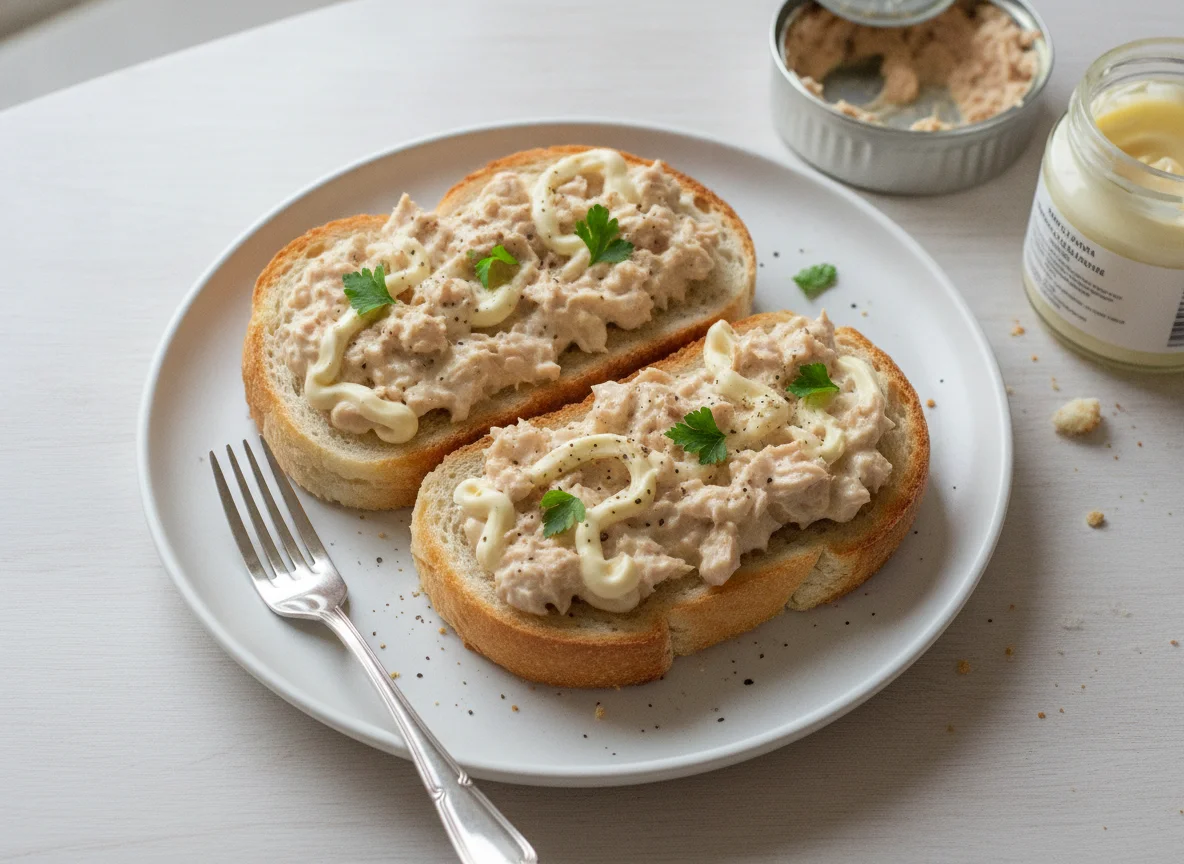 Tuna and Mayonnaise on Toast photo