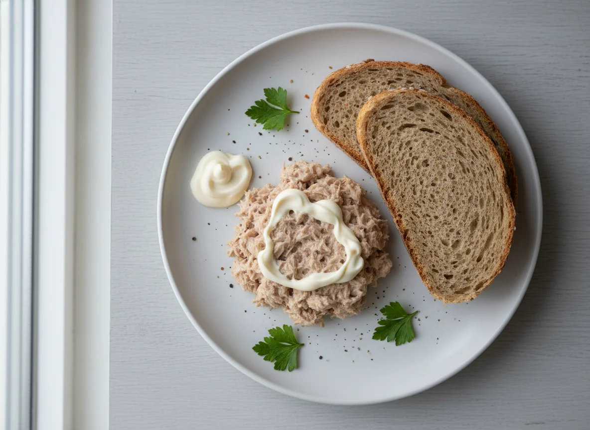 Tuna and Mayonnaise with Bread photo