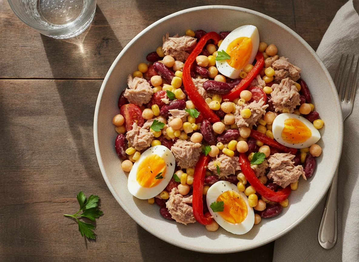 Tuna and Mixed Bean Salad Bowl photo
