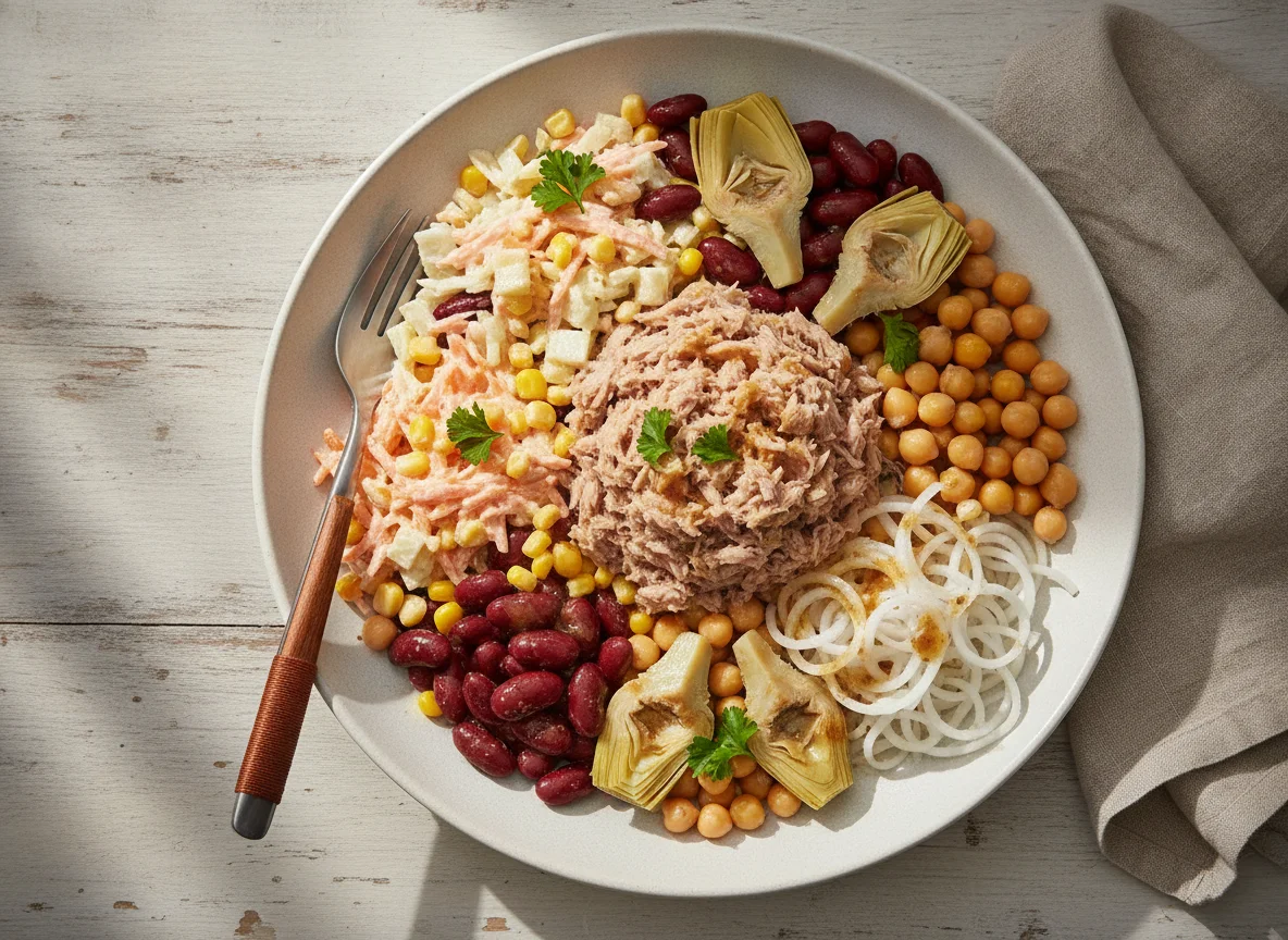 Tuna and Mixed Vegetable Salad Bowl photo