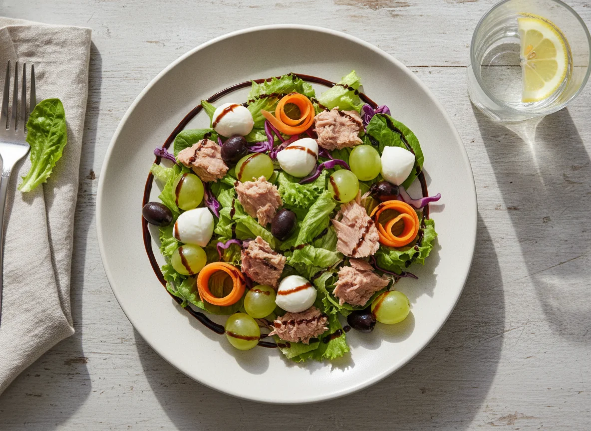 Tuna and Mozzarella Salad with Grapes photo