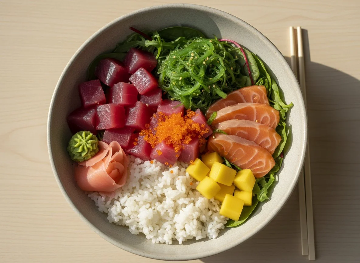 Tuna and Salmon Poke Bowl photo