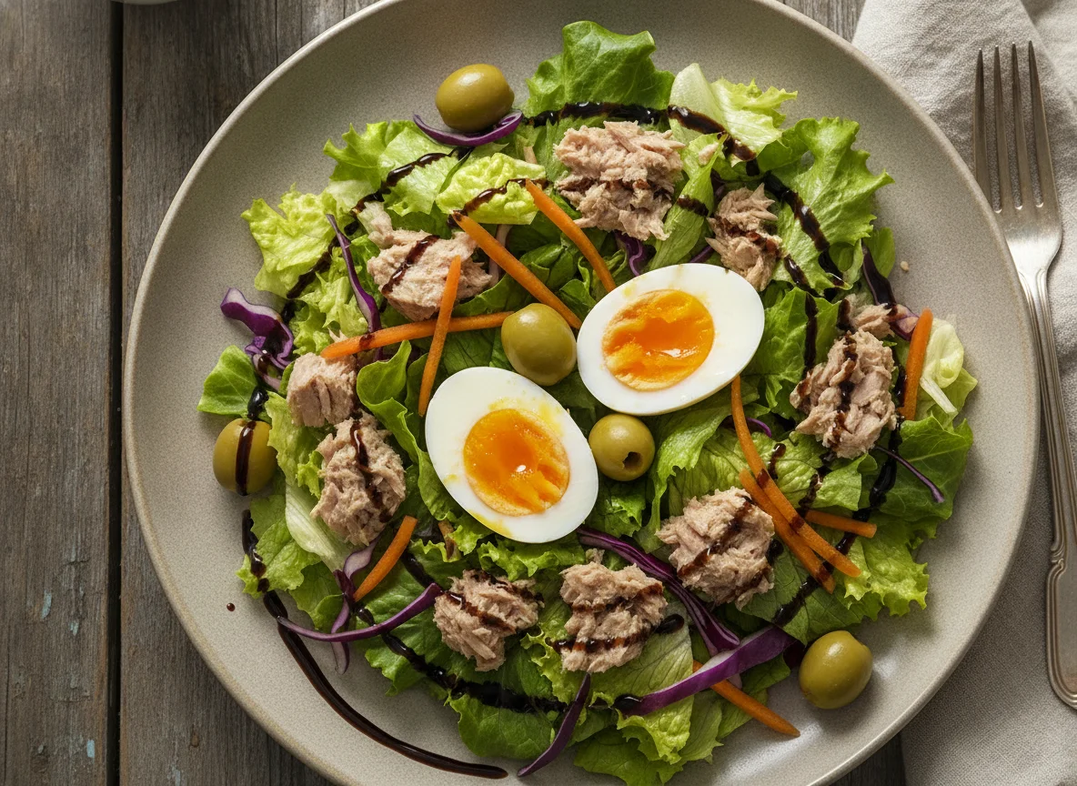 Tuna and Soft Boiled Egg Salad photo