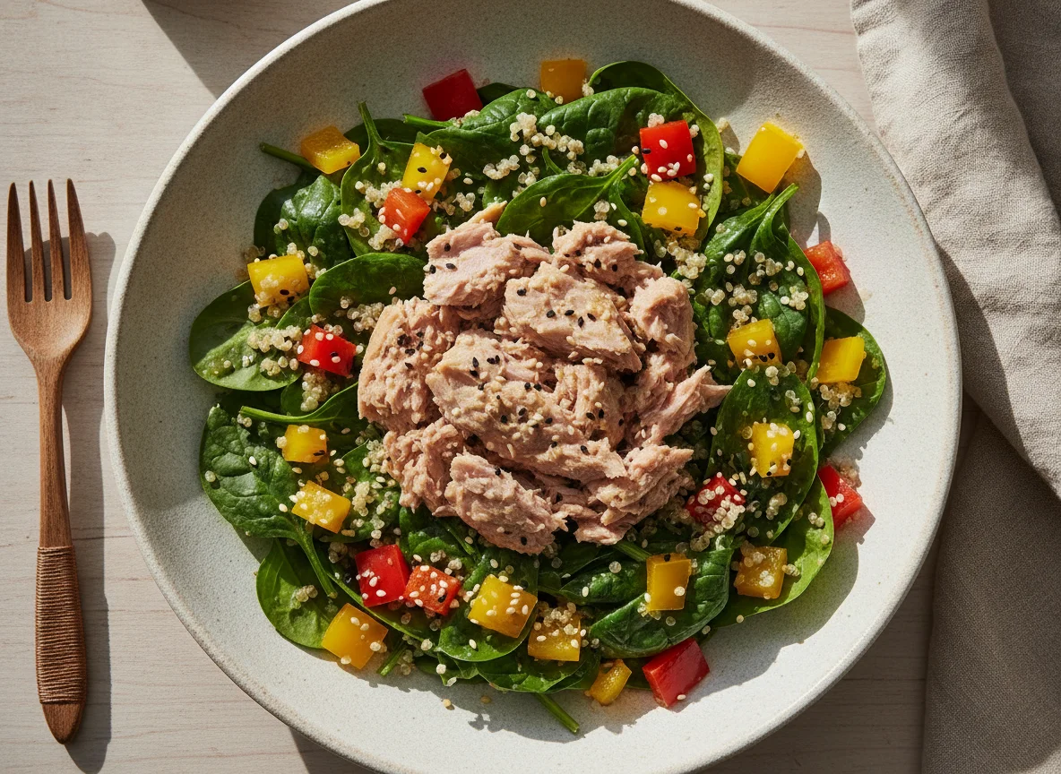 Tuna and Spinach Salad Bowl photo