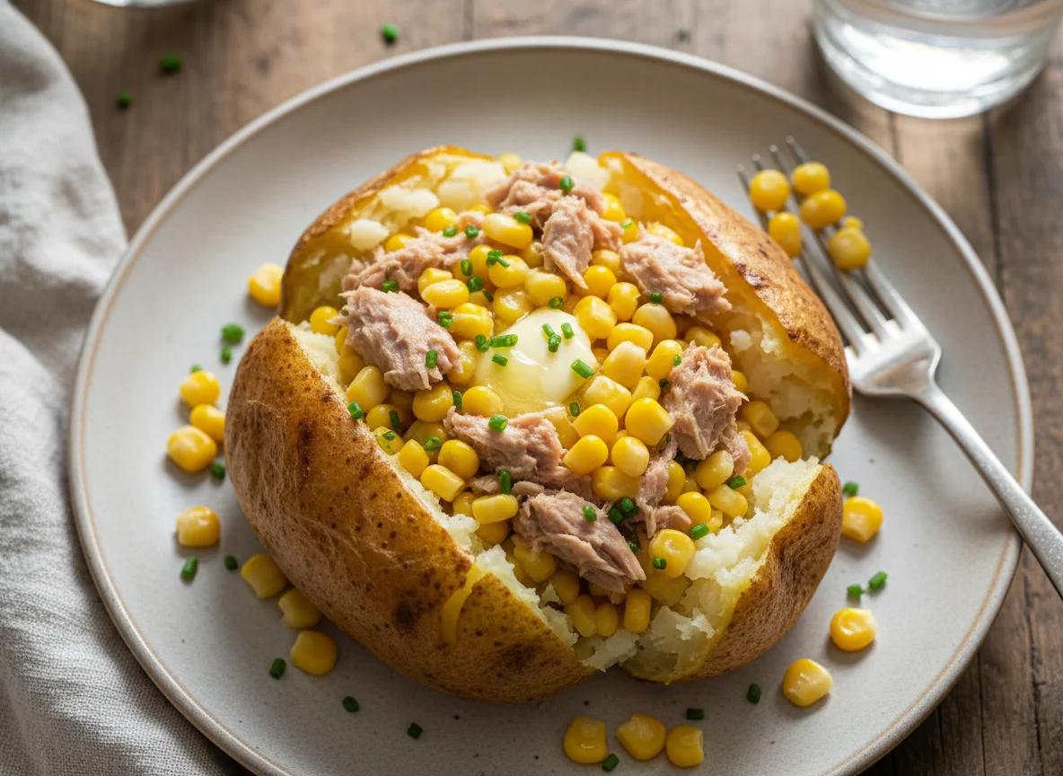 Tuna and Sweetcorn Jacket Potato photo