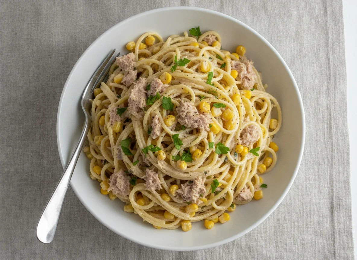 Tuna and Sweetcorn Pasta Salad photo