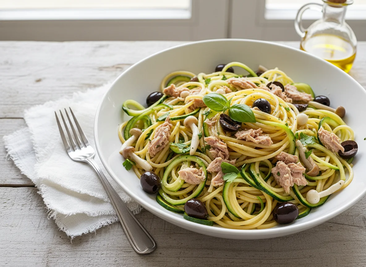 Tuna and Zucchini Noodle Salad photo