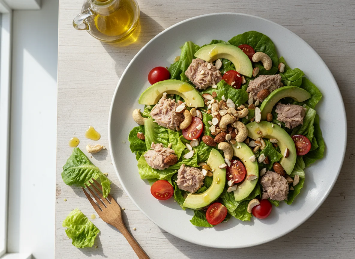 Tuna Avocado Salad with Nuts photo