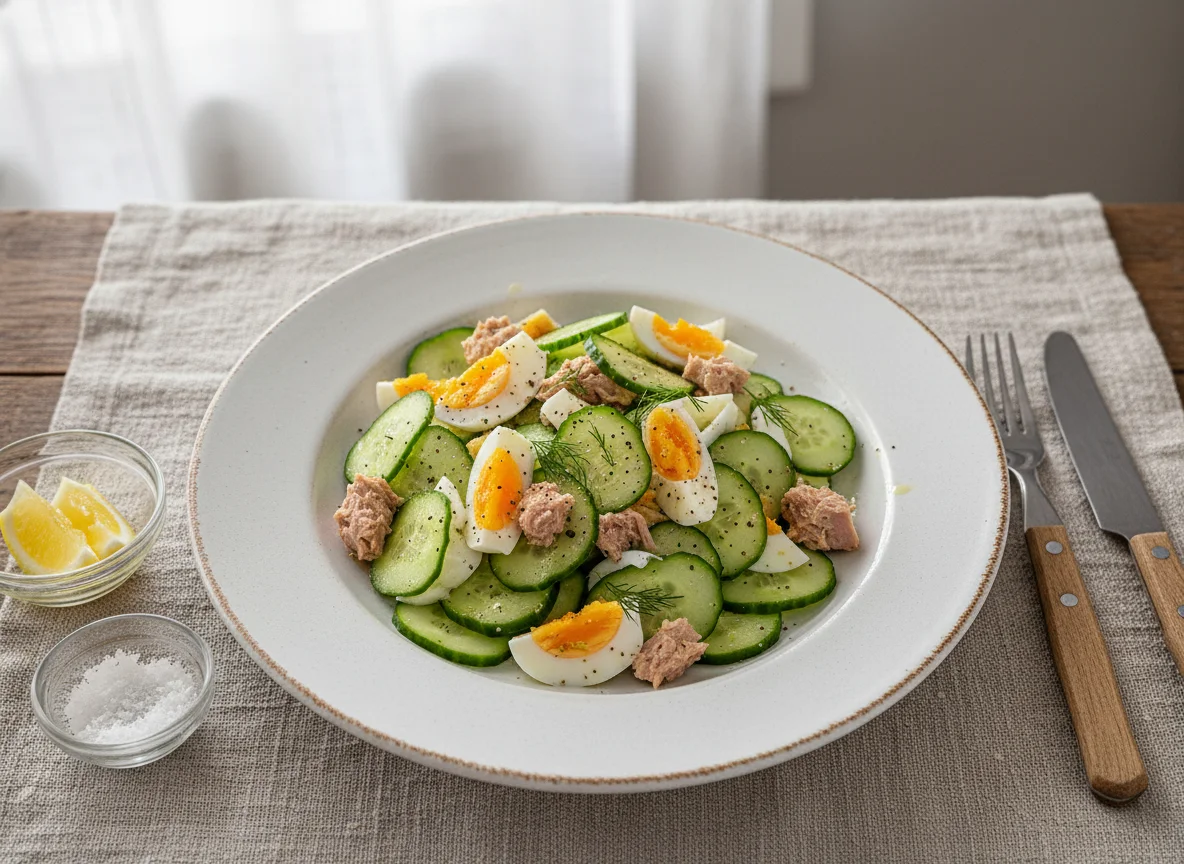 Tuna, Egg, and Cucumber Salad photo