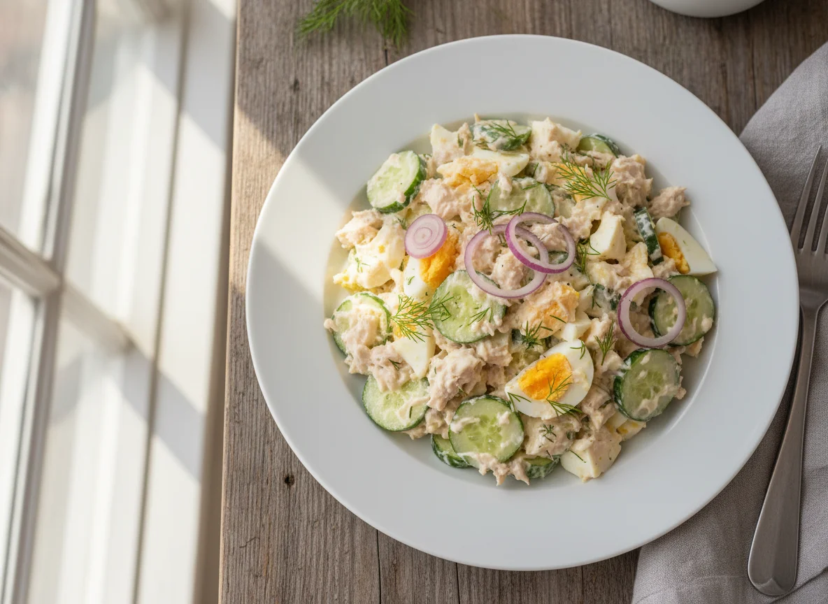 Tuna, Egg and Cucumber Salad photo